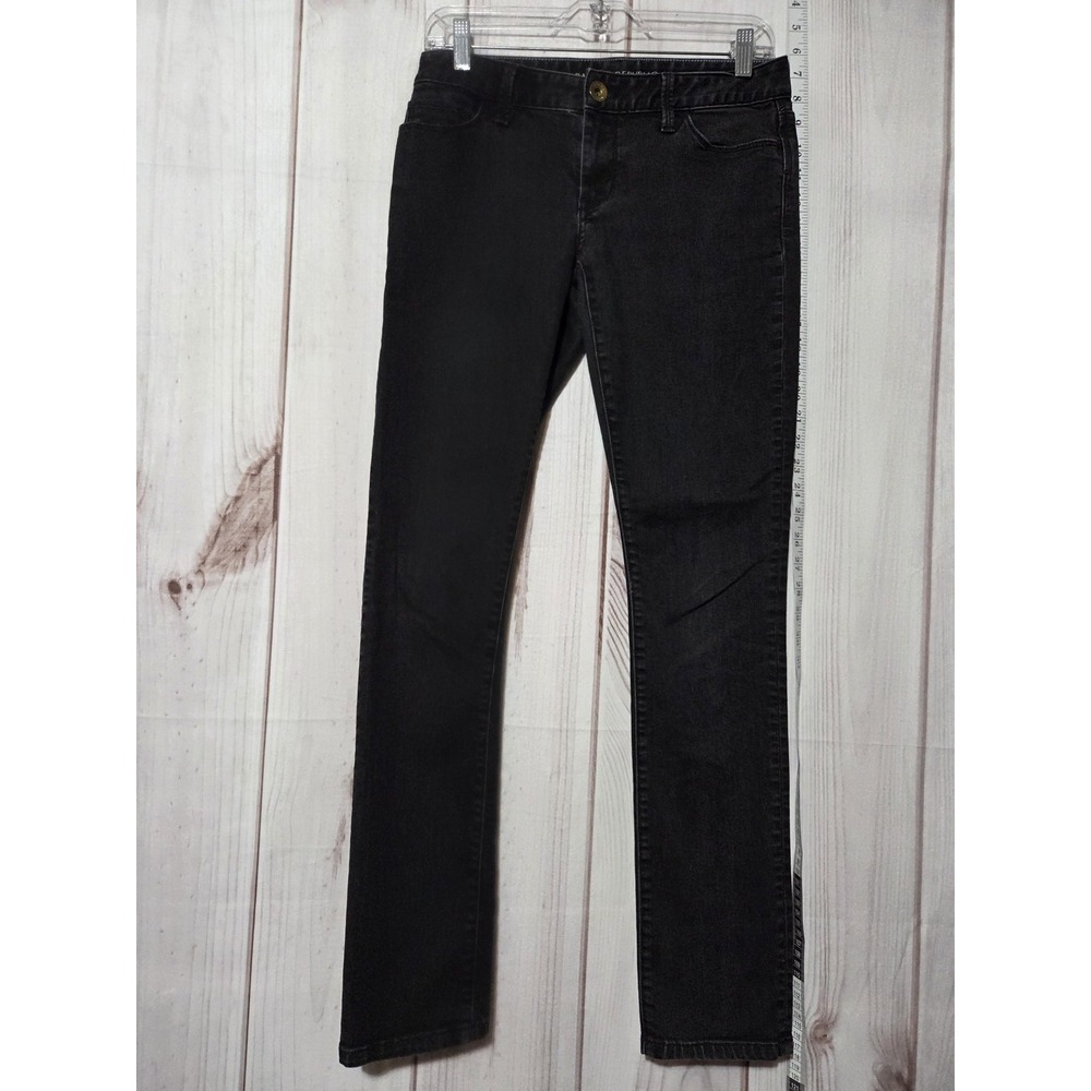 Banana Republic Skinny Jeans Black Denim Size 27 Low Rise Stretch Pants